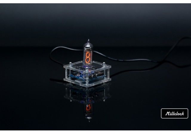 IN-14 Single Digit Nixie Rohruhr glasige Kapsel Mit Adapter Montiert Von Millclock Garantie Uhren - IN-14 Single Digit Nixie Rohruhr glasige Kapsel Mit Adapter Montiert Von Millclock Garantie