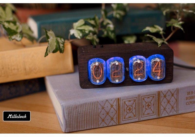 Best quality Without enclosure Fully assembled nixie clock with IN-12 tubes and colourful backlight