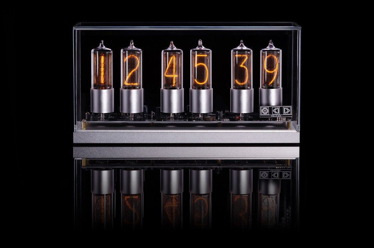IN-18 Nixie Tubes Clock in Wooden Case without Tubes 