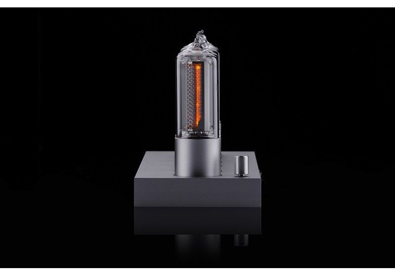 ZIN18 New Nixie Tube Clock Silver Aluminium Rounded Case with transparent  glass cover