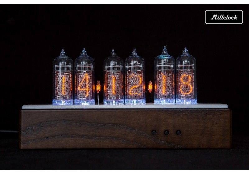 Nixie clock IN-14 wooden Case Walnut
