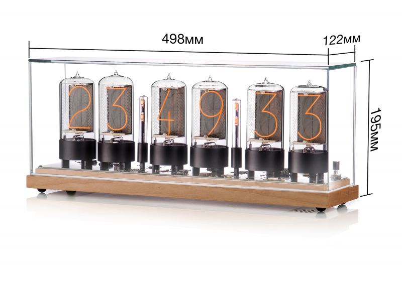 その他 nix2279 Z568M Large Shield Nixie Clock with Sockets and Dots [SMF, RGB