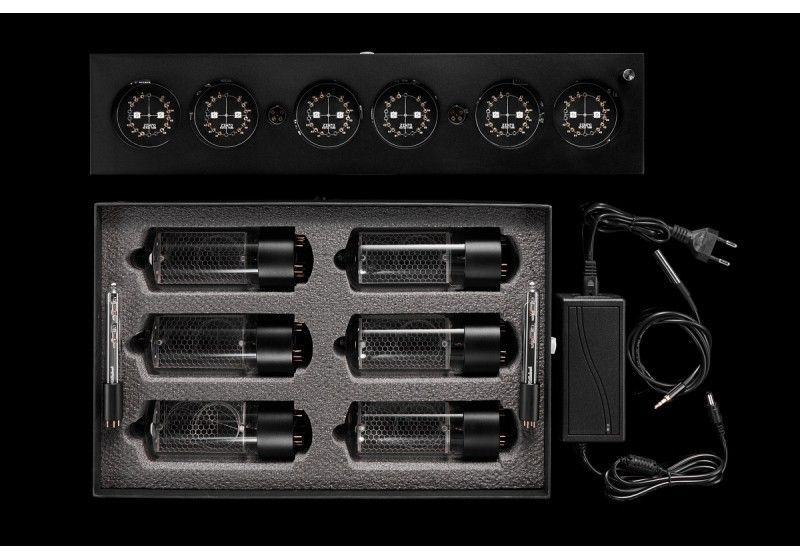 ZIN-70 Nixie Clock in Black Aluminum Case - Millclock