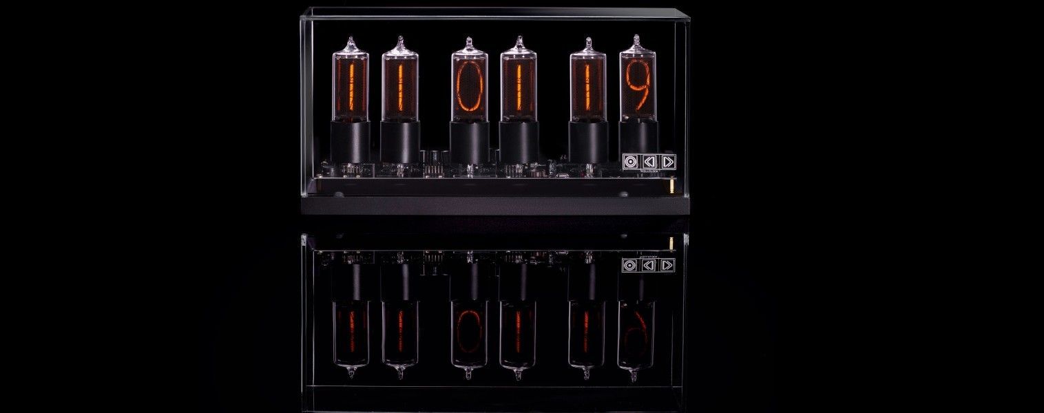 in-14 nixie tube clock assembled black acrylic enclosure adapter 6-tubes –  buy from e-shop Millclock: price, reviews, photos, specs