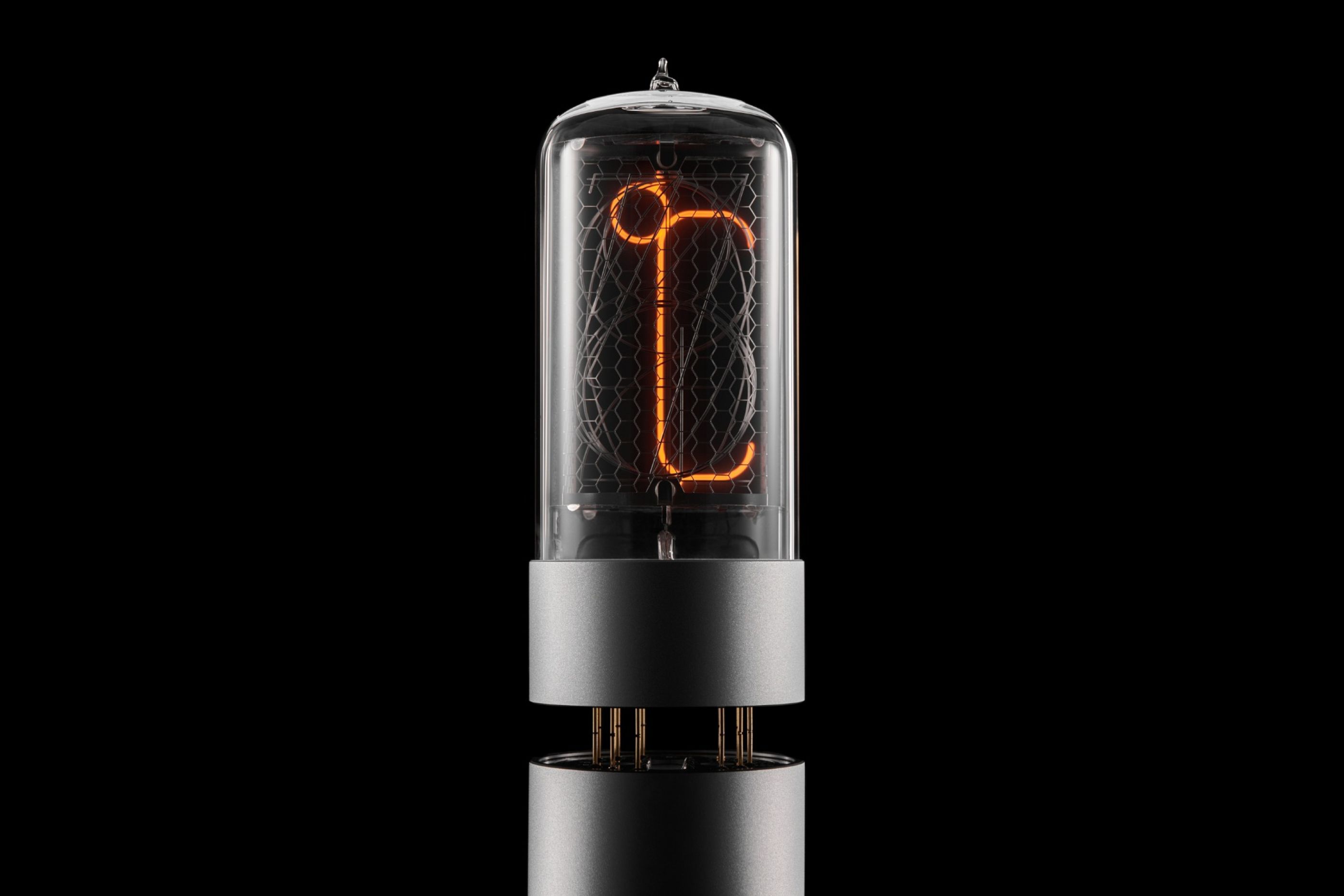 ZIN70 Nixie Tube Silver Aluminium Base, Z568M Round Pinout