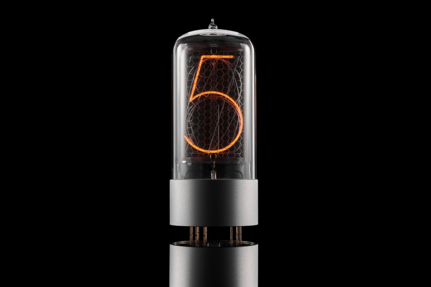 ZIN70 Nixie Tube Silver Aluminium Base, Z568M Round Pinout