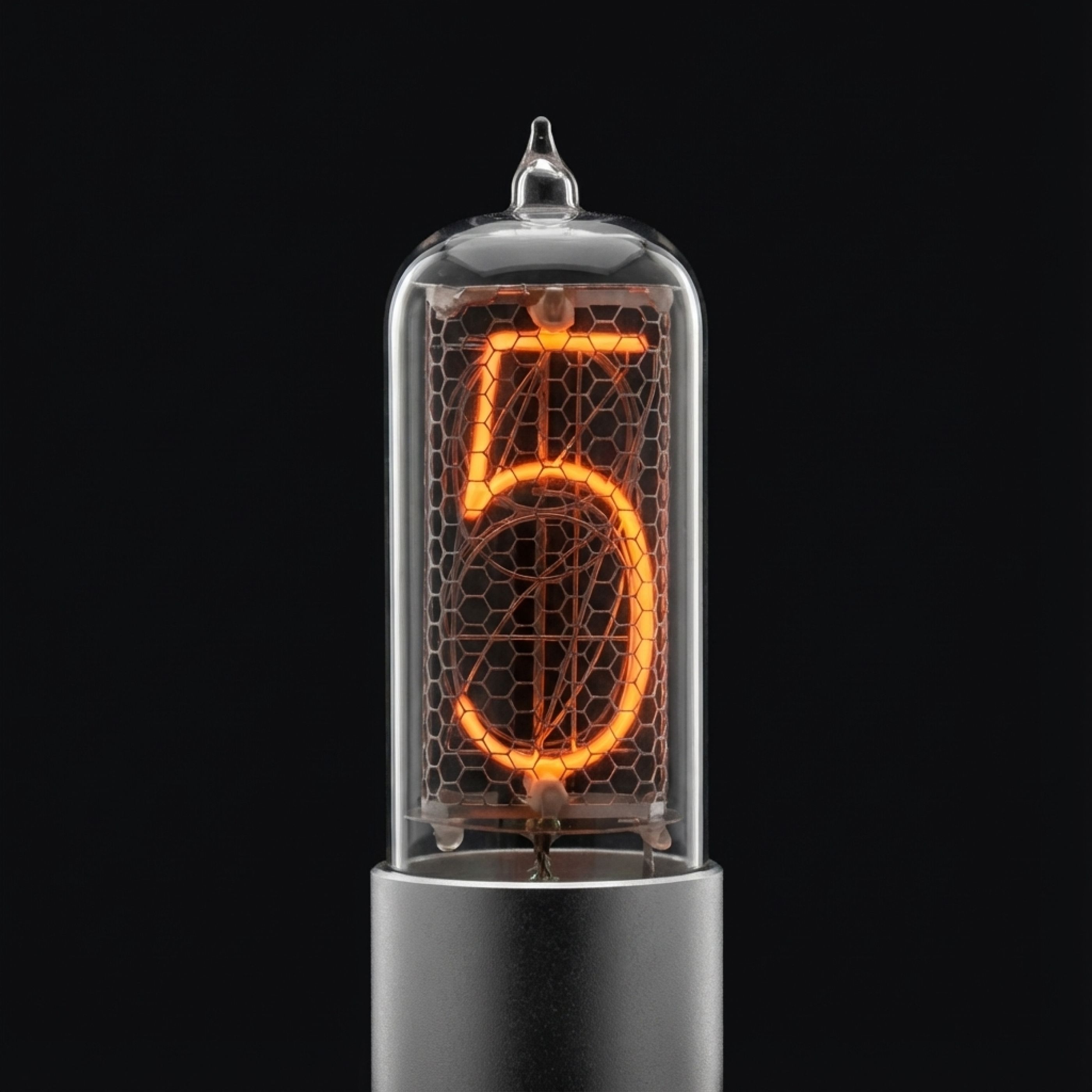 ZIN18 Nixie Tube with Silver Anodized Base | Millclock