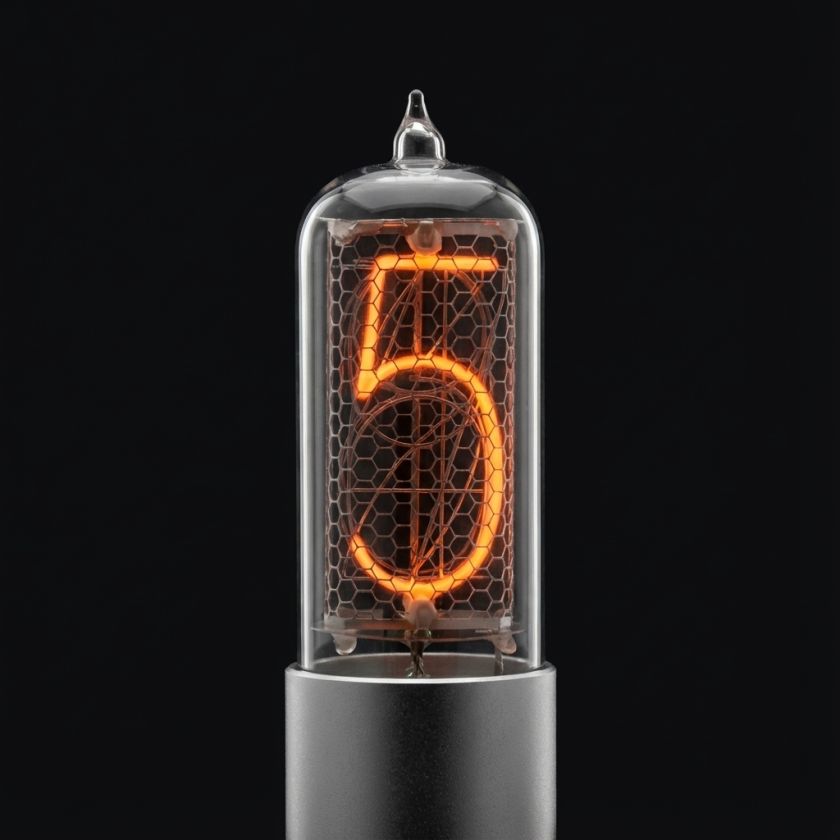 ZIN18 Nixie Tube with Silver Anodized Base | Millclock